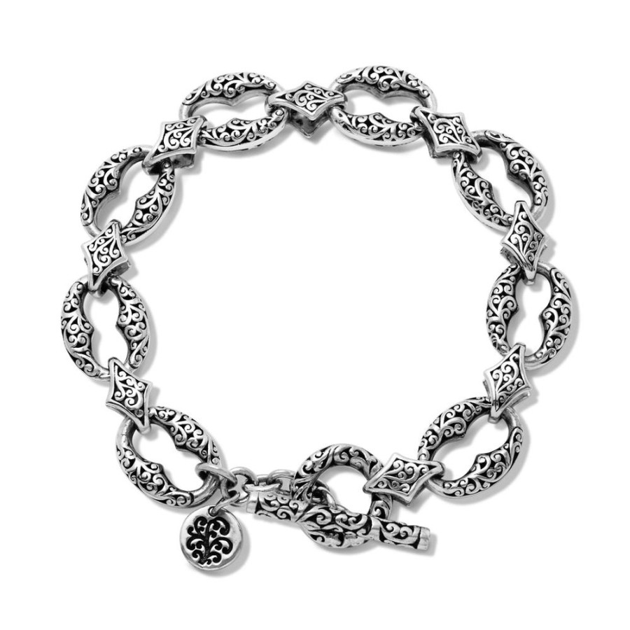 Women Lois Hill | Stylized Lh Scroll Link Bracelet