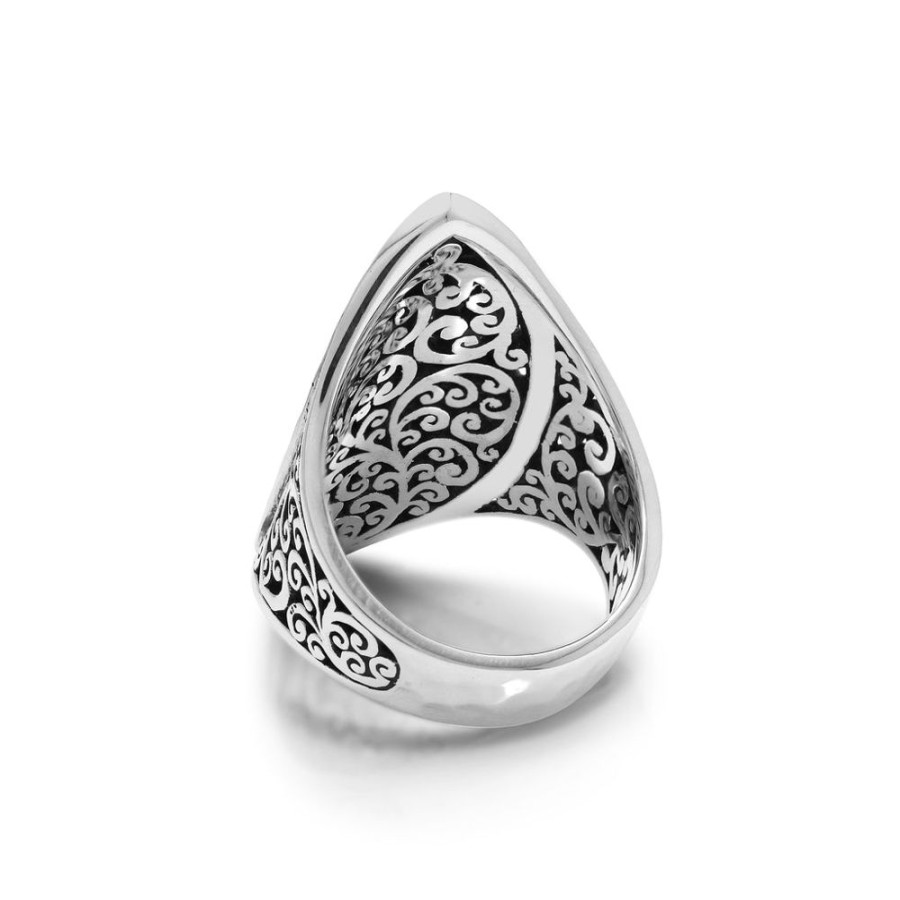 Women Lois Hill | Lh Scroll Marquise Saddle Ring ~ Newdhtil